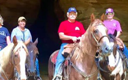 FCOHC riders at Chapel Cave, Hocking Hills