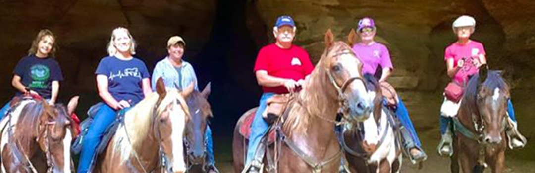 FCOHC riders at Chapel Cave, Hocking Hills