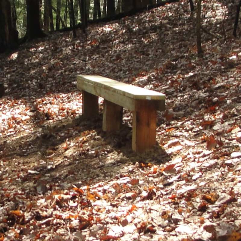 New bench at Indian Head Rock Rest Area